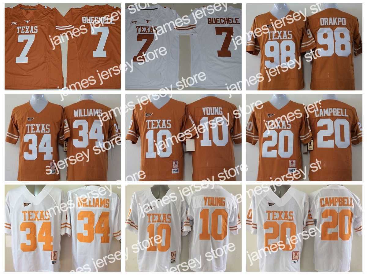 Football Jerseys 2017 Texas Longhorns 7 Shane Buechele College Football Jerseys 10 Vince Young 34 Ricky Williams 20 Earl Campbell 98 Brian Orakpo Colt McCoy