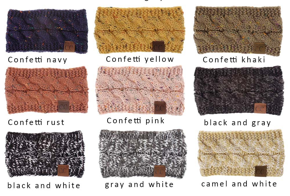 21 Colors INS CC Hairband Colorful Knitted Crochet Twist Headband Winter Ear Warmer Elastic Hair Band Wide Hair Accessories