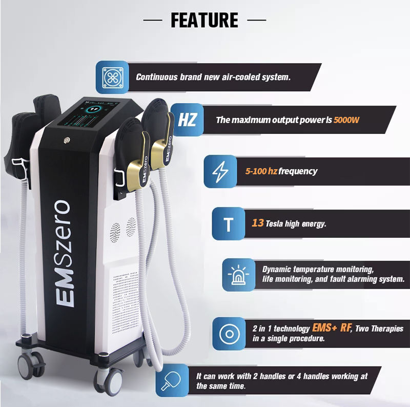 Ems Body Sculpting Machine RF 4/5 handles Emszero Neo Muscle Stimulator Electromagnetic Slimming Beauty Machine