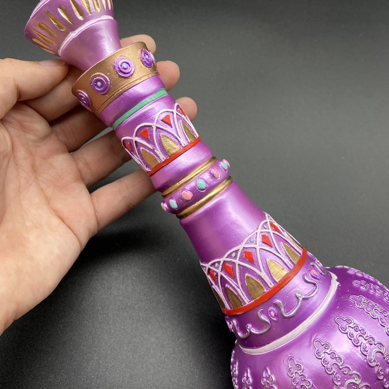 Decorative Objects Figurines Jeannie Bottle MIRRORED RICH PURPLE I DREAM OF JEANNIE GENIE BOTTLE Draca Resin Handicraft Ornament Purple 230803