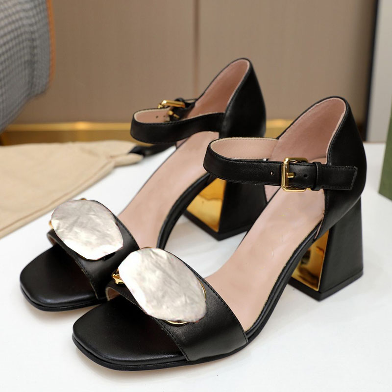 Summer ladies sandals fashion high heels thick-soled designer women's shoes elegant one word wedding shoess, Extra shoebox
Summer ladies sandals fashion high heels thick-soled designer women's shoes elegant one word wedding shoess, Extra shoebox