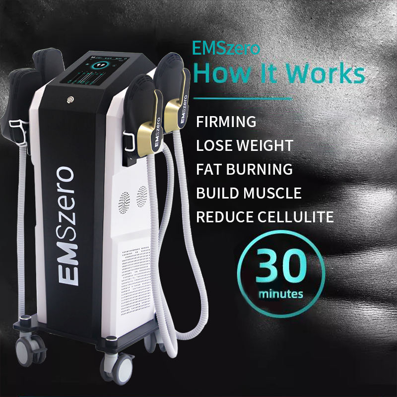 14 Tesla EMS RF Sculpting Machine EMSLIM Muscle Training Body Contouring Shaping 4 Handles 5 Handles Optional 2023 New Upgraded