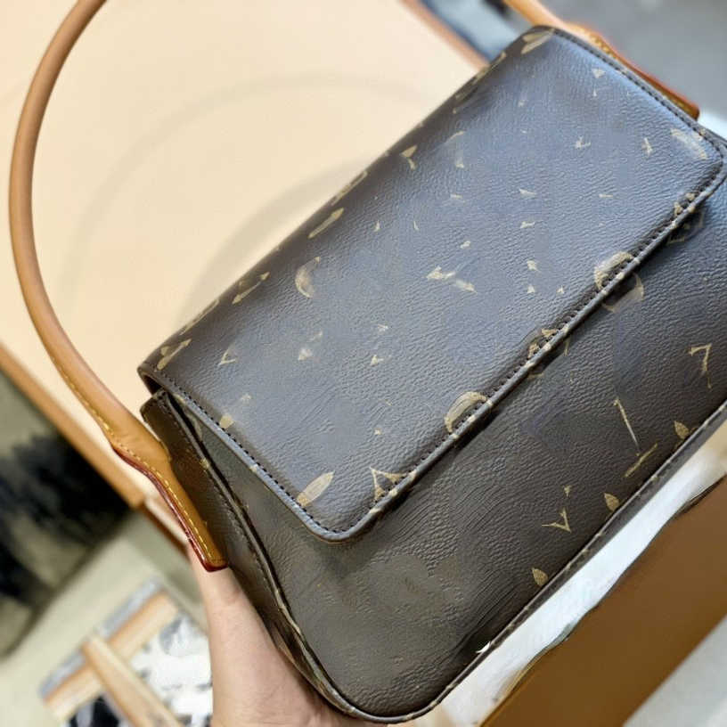 designer bags totes bag brand Classic Middle Ancient Light Luxury Looping Fashion High quality One shoulder Cross body Flap Underarm Women's