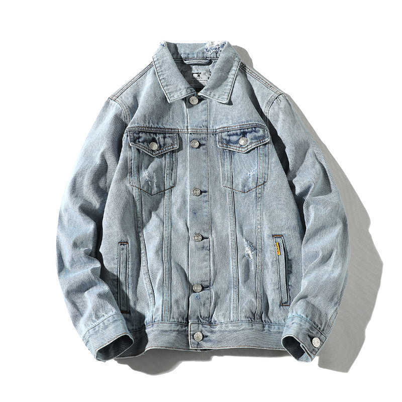 Men's Jackets Denim Men Hole Retro Motorcyle Basic Coat Streetwear Hip Hop Bomber Jacket Cowboy Mens Coats, Light blue
Men's Jackets Denim Men Hole Retro Motorcyle Basic Coat Streetwear Hip Hop Bomber Jacket Cowboy Mens Coats, Light blue