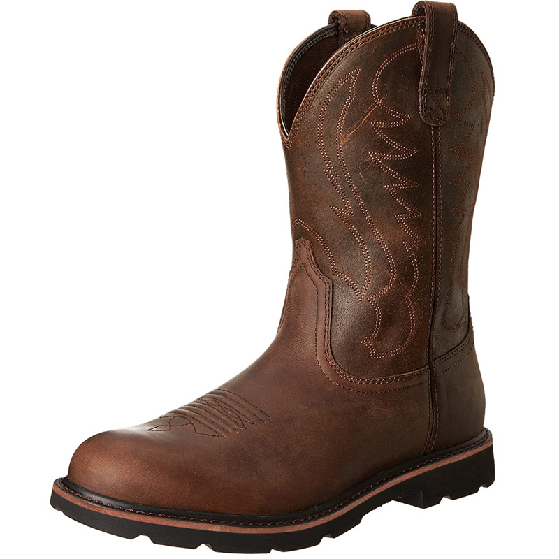 Boots Men Leather Western Boot Comfortable Knight Anti-slip Vintage Cowboy Comfort Walking Chelsea Bottines Bota Footwear 221017