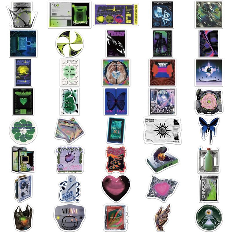 40PCS Cool Harajuku Acid Graphic Art Stickers Graffiti Kids Toy Skateboard car Motorcycle Bicycle Sticker Decals Wholesale