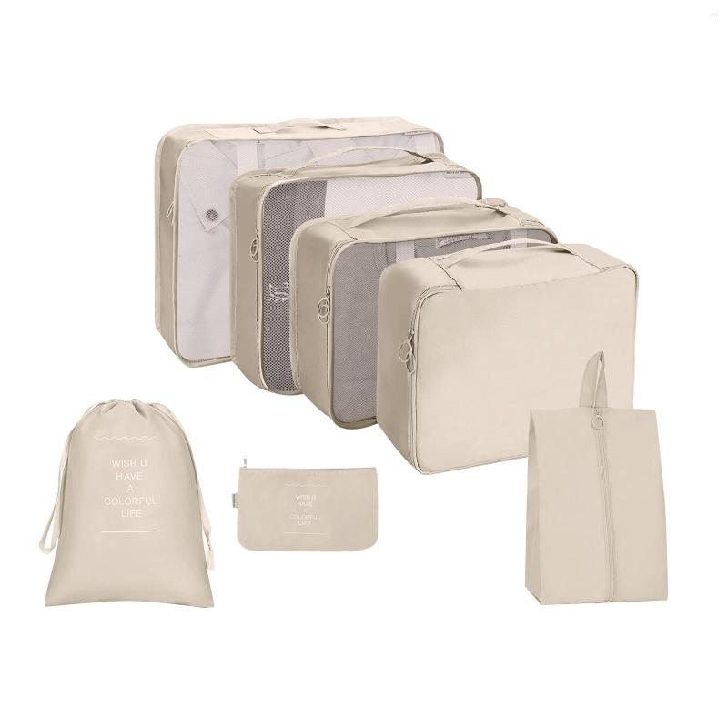 Duffel Bags 7x Foldable Travel Luggage Packing Clothes Storage Organiser Organizer Waterproof Nylon Lightweight For