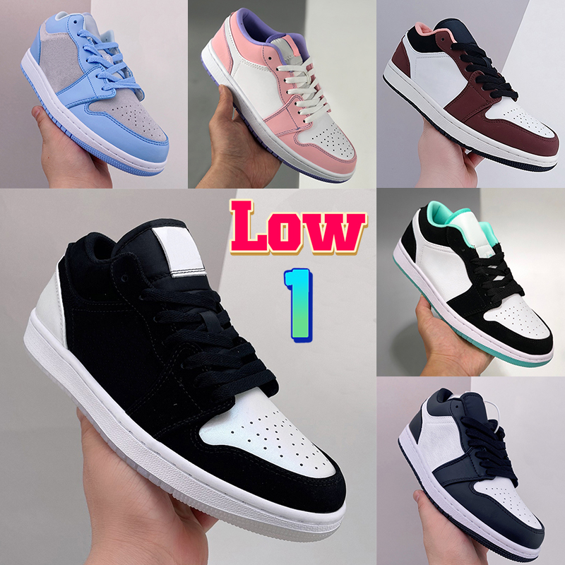 

2022 Jumpman 1 Low Basketball Shoes Retro 1s Mens OG Sneakers UNC Bleached Coral Diamond Shorts SE Light Smoke Grey Gym Red Arctic Punch White Tan Gum men women trainers, #46- bubble wrap packaging