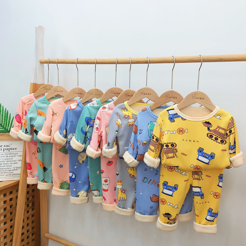 Winter Kids Clothes Sets Soft Velvet Pyjamas Boys Thicken Warm Girls Sleepwear 2-7 Years Fleece Baby Thermal Cartoon Underwear, Yellow
Winter Kids Clothes Sets Soft Velvet Pyjamas Boys Thicken Warm Girls Sleepwear 2-7 Years Fleece Baby Thermal Cartoon Underwear, Yellow