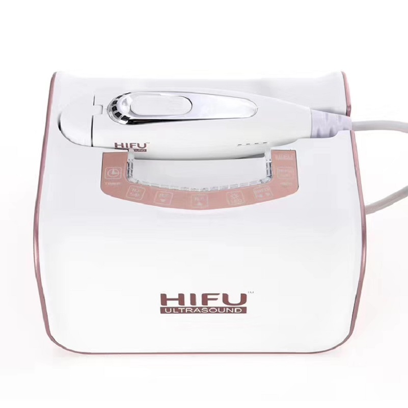 RF Equipment pink 2D hifu mini hfu for home use for face lift eyes wrinkle removal 2 in 1 machine