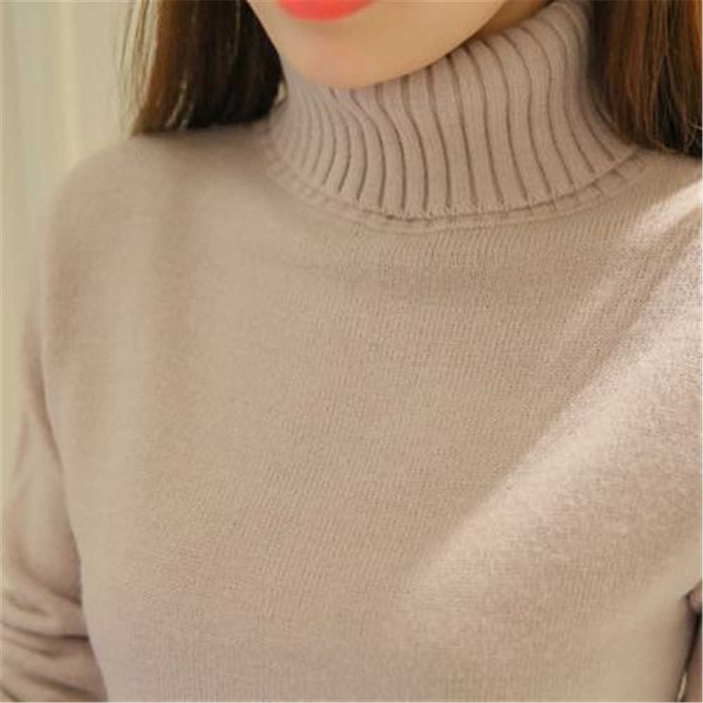 Women's Sweaters 2021 Autumn Winter Women Clothing Teenager Girls Sweaters Pull Femme Ladies Long Sleeve Tops Sweater Women Turtleneck Sweater Ju
