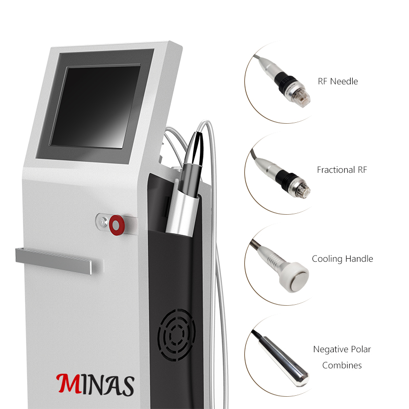 Rf Microneedling Skin Tightening Equipment Anti-Aging Gold Fractional Microneedle Facial Beauty Machine TM50B