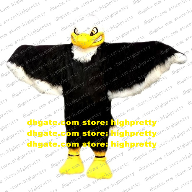 

Black Eagle Hawk Tercel Tiercel Falcon Vulture Mascot Costume Adult Cartoon Character Company Activity Head Very Big zz7849, As in photos