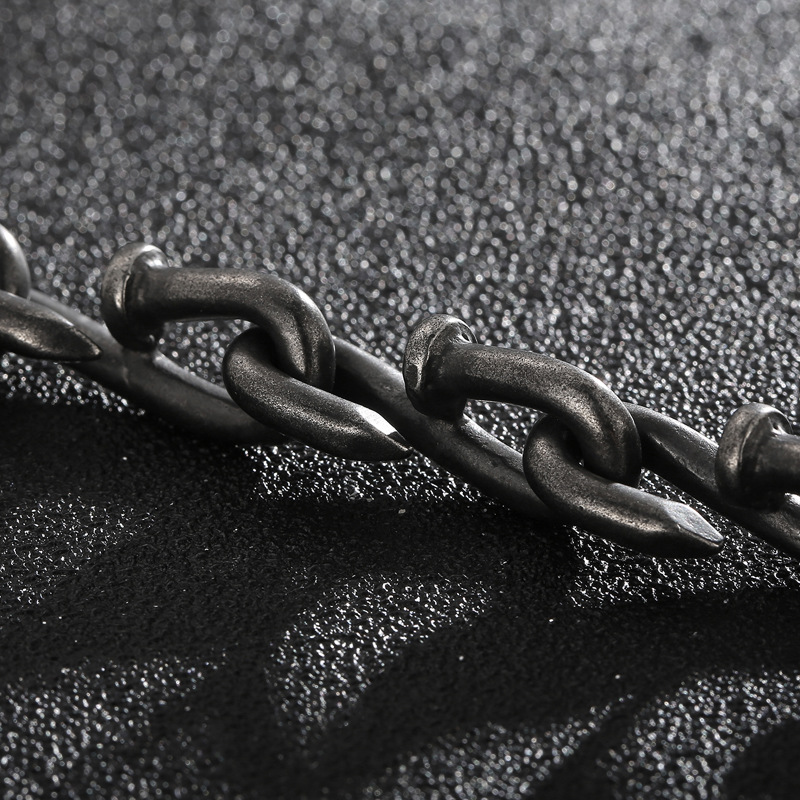 Nail Link Chain Bracelets Punk Men's Retro Stainless Steel Hip Hop Rock Bangle Jewelry