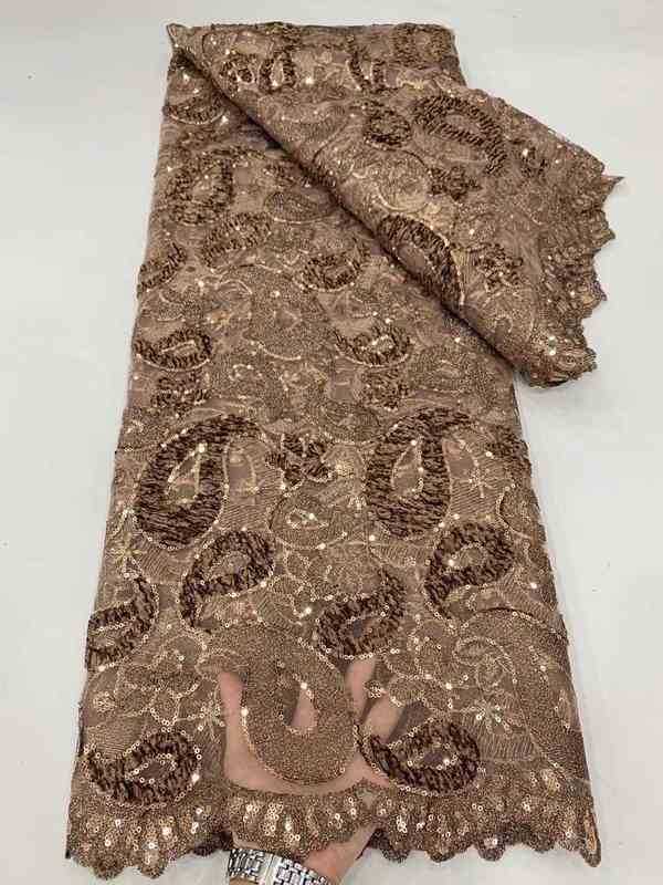 Fabric Double Color Brown Sequins Patch French Tulle Lace Net Bridal Event Dresses Mesh Materials J220909
Fabric Double Color Brown Sequins Patch French Tulle Lace Net Bridal Event Dresses Mesh Materials J220909