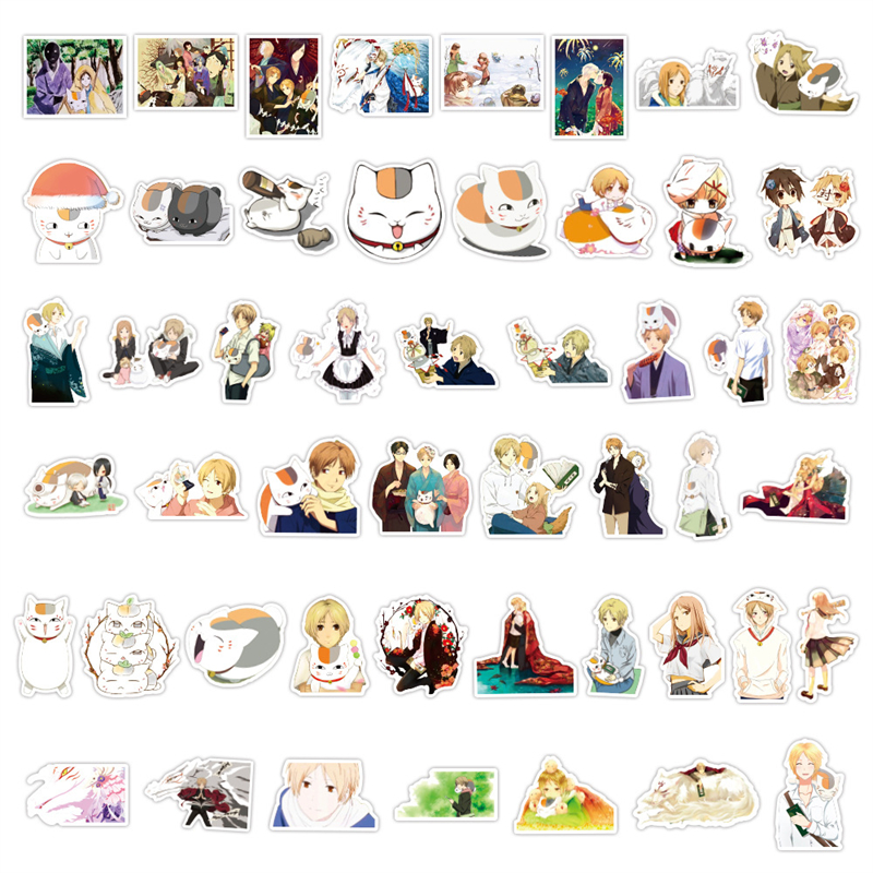 50PCS New Animation Natsume Friends Account Stickers Graffiti Kids Toy Skateboard car Motorcycle Bicycle Sticker Decals Wholesale