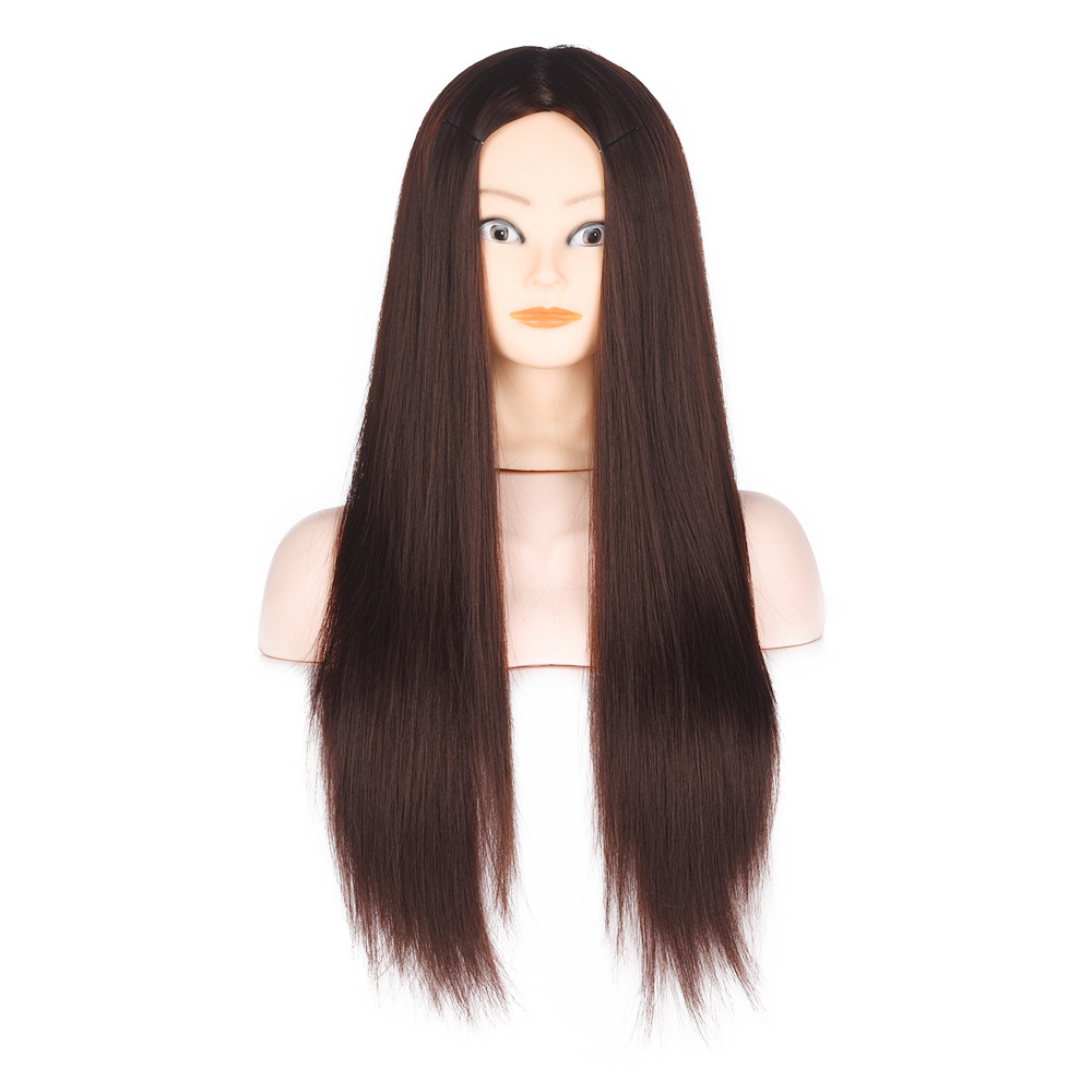 Wig Model Head up-Do Braided Hair Hair Practice Head Teaching Head Model Mannequin Hairdressing Hair Cutting Modeling Wigs for Teaching