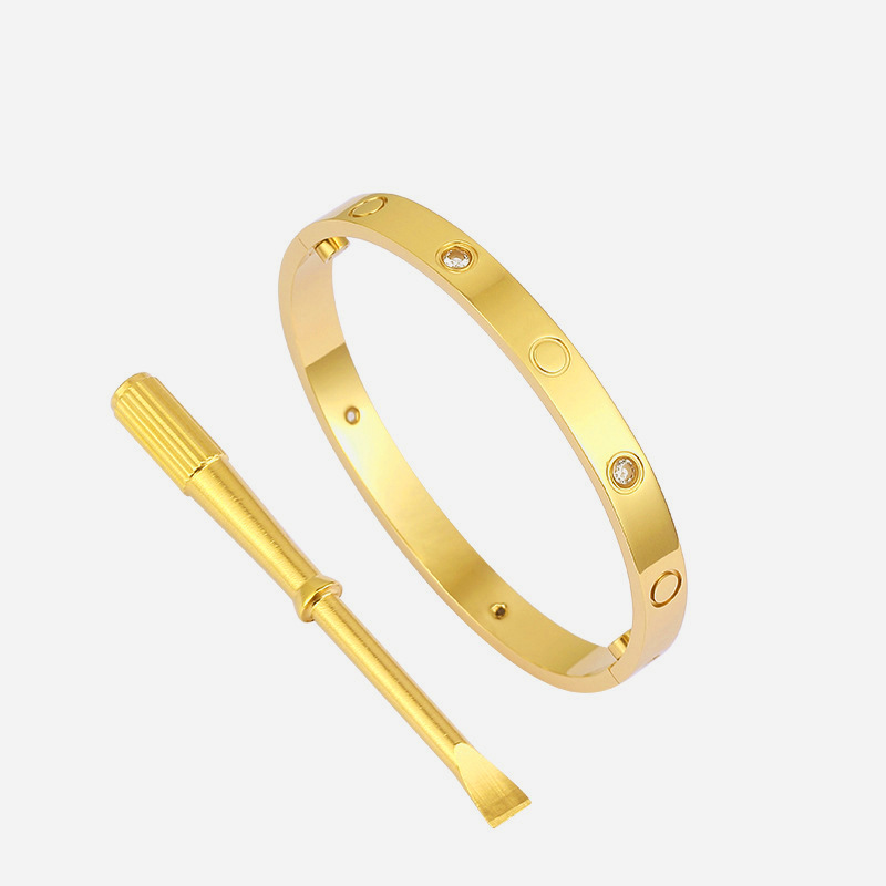 High end luxury jewelry designer Bangle screwdriver love bracelet Fashion unisex cuff bracelet 316L diamond Titanium steel plated 18K gold
High end luxury jewelry designer Bangle screwdriver love bracelet Fashion unisex cuff bracelet 316L diamond Titanium steel plated 18K gold