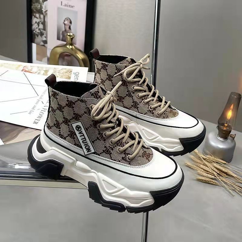 Thick bottom shoes women summer new large size air breathable fashion leisure round head lace up low top shallow mouth single shoes, Brown
Thick bottom shoes women summer new large size air breathable fashion leisure round head lace up low top shallow mouth single shoes, Brown