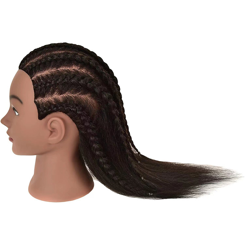 Mannequin Head Black Skin Model Head Braided Hair Dreadlocks Practice