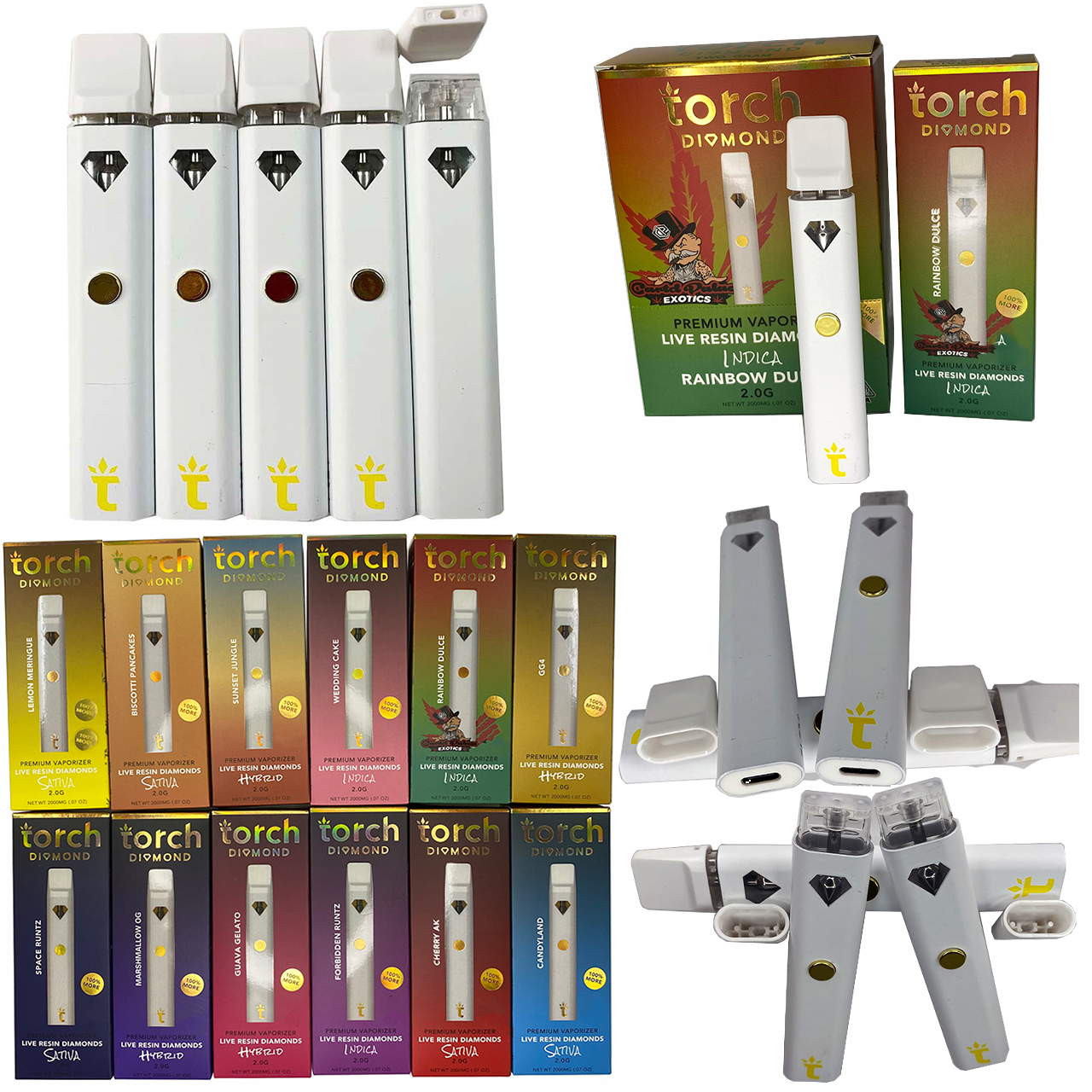 Torch Diamond Disposable Vape Pens E Cigarettes 2ml Ceramic Coil Pod 280mAh Rechargeable Battery Vapes For Thick Oil
Torch Diamond Disposable Vape Pens E Cigarettes 2ml Ceramic Coil Pod 280mAh Rechargeable Battery Vapes For Thick Oil