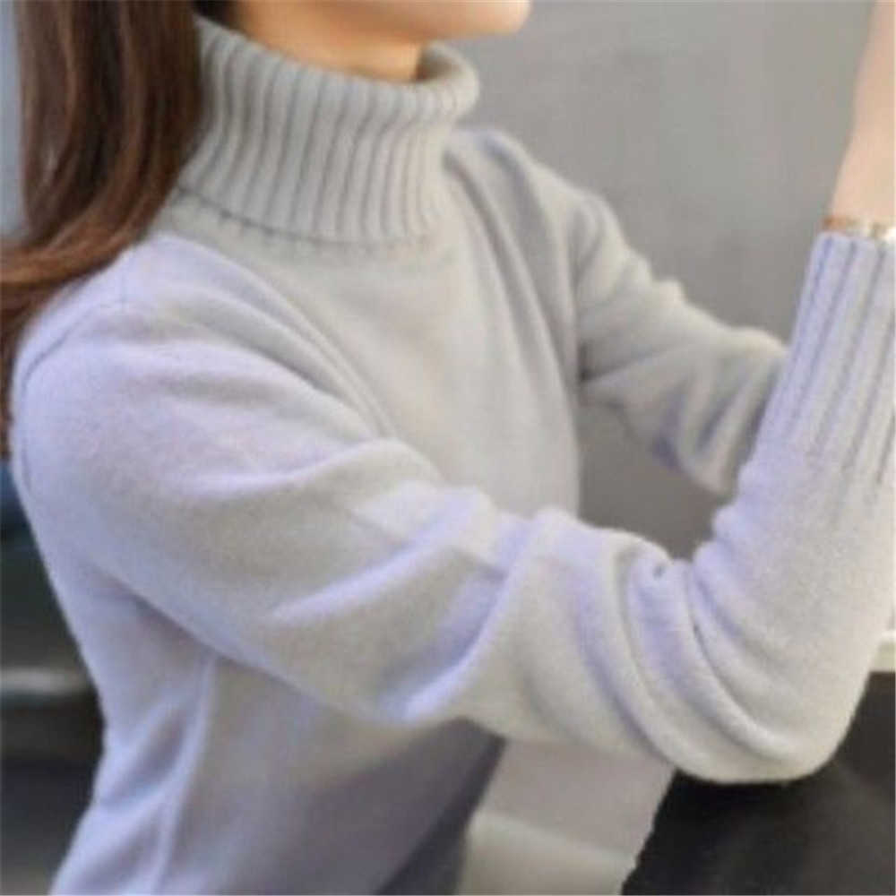 Women's Sweaters 2021 Autumn Winter Women Clothing Teenager Girls Sweaters Pull Femme Ladies Long Sleeve Tops Sweater Women Turtleneck Sweater Ju
