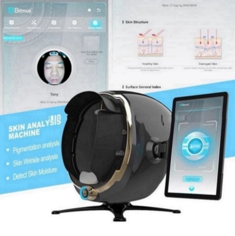 Trending Skin Analyzer with AI - Magic Mirror 3D Digital Facial Analysis and Skin Tester Machine, Advanced Image Instrument for Professional Skin Care