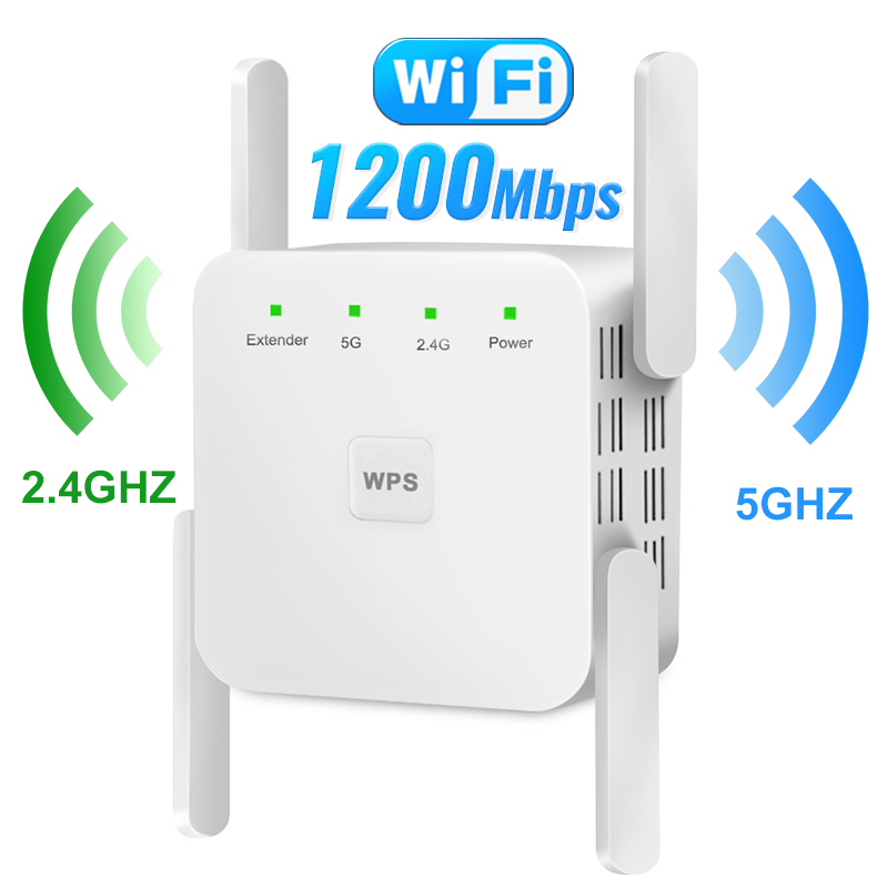 

Routers 5Ghz Wireless WiFi Repeater 1200Mbps Router Wifi Booster 2.4G Long Range Extender 5G Wi-Fi Signal Amplifier 221019