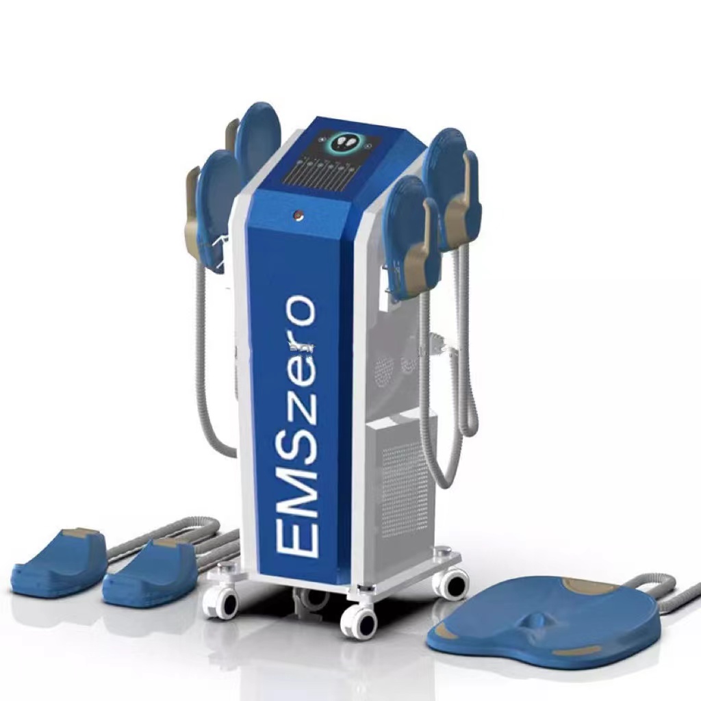 4Handles Tesla Ems Muscle Build Body Slimming Machine Electromagnetic Muscle Stimulator Novasculpt RF Beauty Equipment
