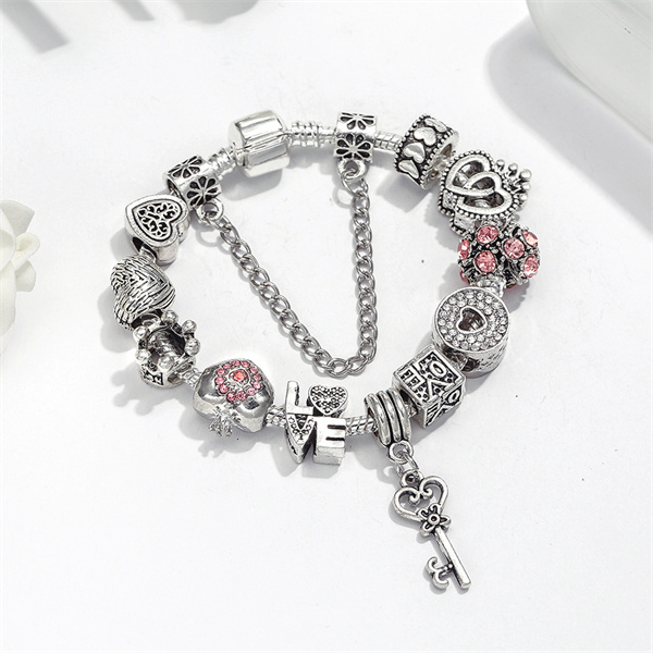 European Crown Love Beads Charm Bracelets Key Charm Lady Noble Beaded Bracelet Valentine's Day Gift AC339
European Crown Love Beads Charm Bracelets Key Charm Lady Noble Beaded Bracelet Valentine's Day Gift AC339