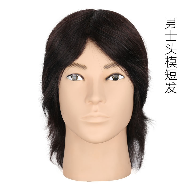 Mens Mannequin Head Haircut Hair Practice Head Mannequin Head Male Hair Model Mens Mannequin All Real Hair Mens Short Mannequ