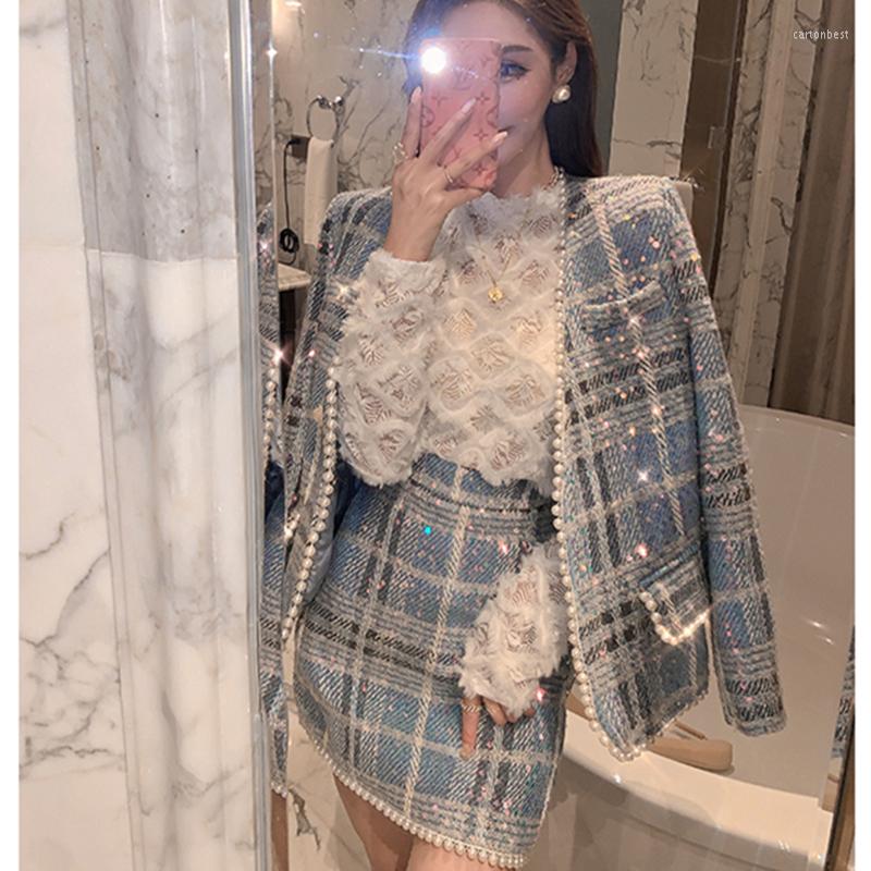 Work Dresses Blue French Small Fragrance Coat Women' Autumn 2023 Temperament Celebrity Net Tweed Suit Skirt Two Piece Set, Sky blue
Work Dresses Blue French Small Fragrance Coat Women' Autumn 2023 Temperament Celebrity Net Tweed Suit Skirt Two Piece Set, Sky blue