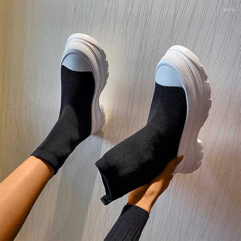 Boots Women Ankle Knitted Sock Platform Female Slip-on Ladies Casual Comfortable Concise Fashion Studens Short
Boots Women Ankle Knitted Sock Platform Female Slip-on Ladies Casual Comfortable Concise Fashion Studens Short