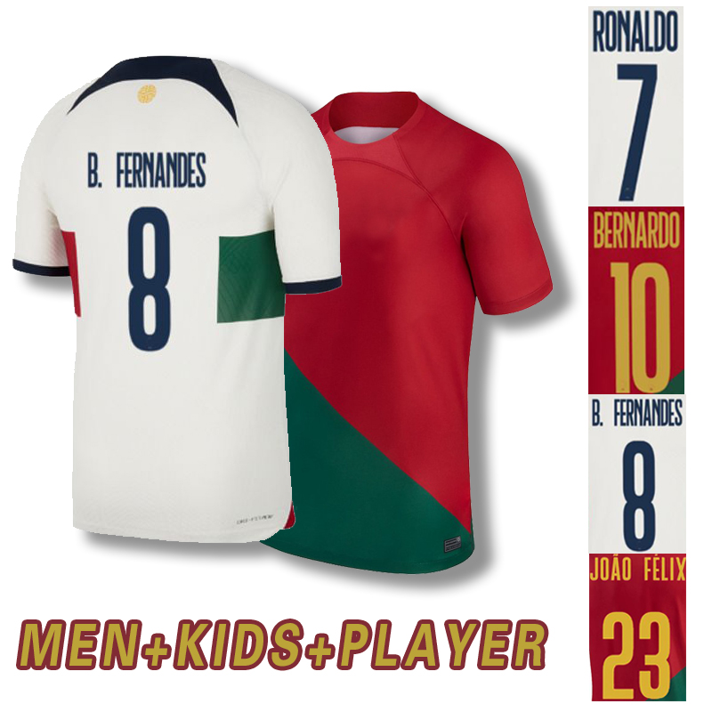 2022 national Portugueses soccer jersey Bruno FERNANDES DIOGO J. DANILO J. OTAVIO RONALDO Joao Felix Football shirt BERNARDO Portugieser Men Kids Kit uniform sets, Home+patch
2022 national Portugueses soccer jersey Bruno FERNANDES DIOGO J. DANILO J. OTAVIO RONALDO Joao Felix Football shirt BERNARDO Portugieser Men Kids Kit uniform sets, Home+patch