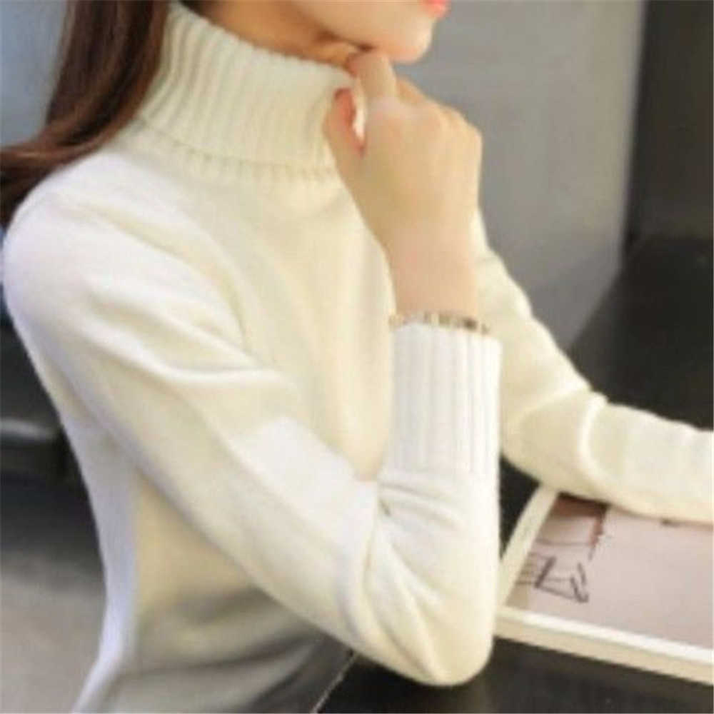 Women's Sweaters 2021 Autumn Winter Women Clothing Teenager Girls Sweaters Pull Femme Ladies Long Sleeve Tops Sweater Women Turtleneck Sweater Ju