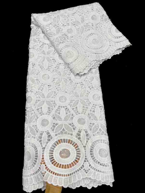 Fabric White Sequins Cord Guipure Lace High Quality Nigerian African Bridal Fabric For Evening Dress Sewing J220909
Fabric White Sequins Cord Guipure Lace High Quality Nigerian African Bridal Fabric For Evening Dress Sewing J220909