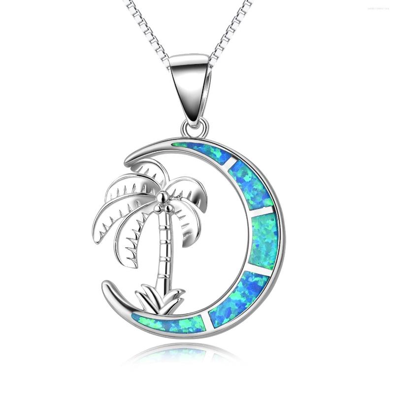Pendant Necklaces Fire Blue Opal Moon Palm Tree Necklace Pendants Fashion Jewelry For Women Girls Drop
Pendant Necklaces Fire Blue Opal Moon Palm Tree Necklace Pendants Fashion Jewelry For Women Girls Drop