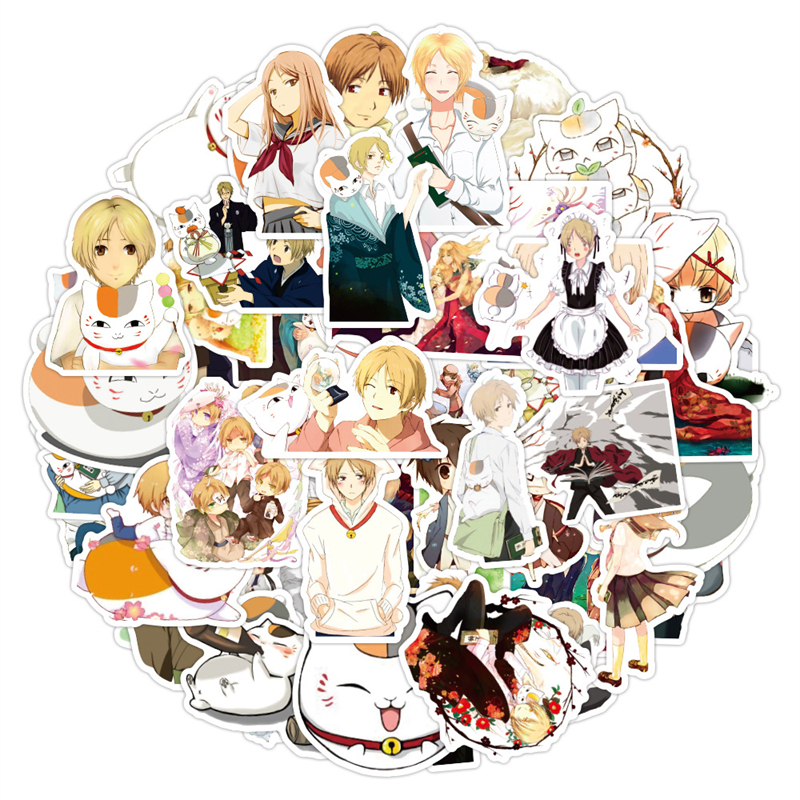 50PCS New Animation Natsume Friends Account Stickers Graffiti Kids Toy Skateboard car Motorcycle Bicycle Sticker Decals Wholesale