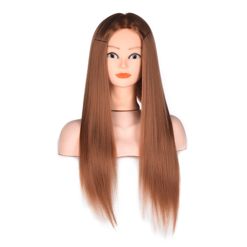 Wig Model Head up-Do Braided Hair Hair Practice Head Teaching Head Model Mannequin Hairdressing Hair Cutting Modeling Wigs for Teaching