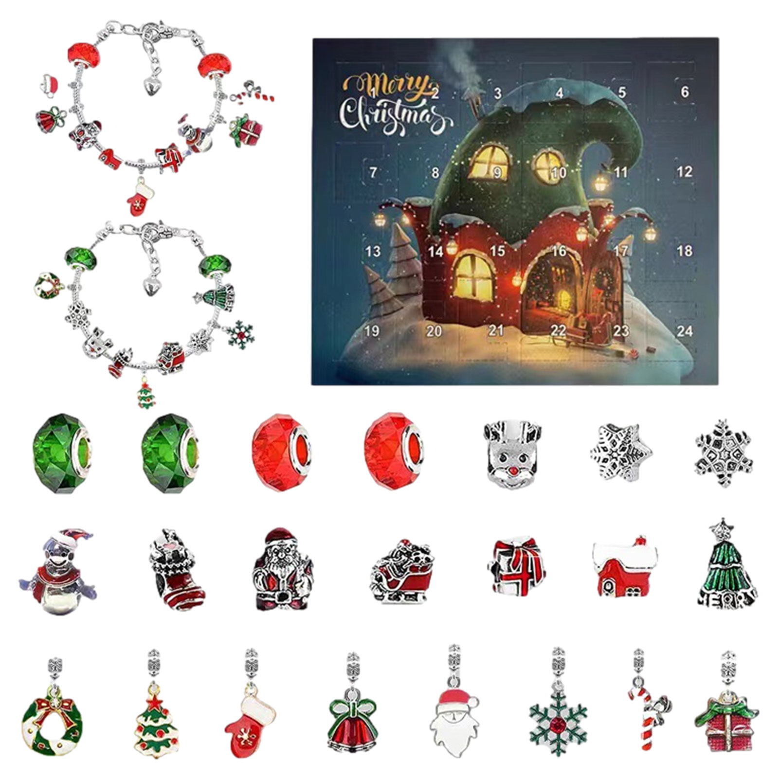 Christmas Advent Calendar Bracelet Countdown Calendar DIY Jewelry Making Kit Gift 22 Charm Beads for Kids Teens Women
Christmas Advent Calendar Bracelet Countdown Calendar DIY Jewelry Making Kit Gift 22 Charm Beads for Kids Teens Women