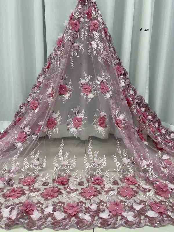 Fabric Dusty Pink 3D Applique Flower Sequins French Lace Fabric Petals Embroidery Beads Second Wedding Dresses Fabrics J220909
Fabric Dusty Pink 3D Applique Flower Sequins French Lace Fabric Petals Embroidery Beads Second Wedding Dresses Fabrics J220909