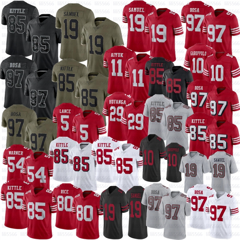 Deebo Samuel Nick Bosa football jersey 49eres Christian McCaffrey Trey Lance Garoppolo Talanoa Hufanga Aiyuk George Kittle Fred Warner Jerry Rice Joe Montana, Men
Deebo Samuel Nick Bosa football jersey 49eres Christian McCaffrey Trey Lance Garoppolo Talanoa Hufanga Aiyuk George Kittle Fred Warner Jerry Rice Joe Montana, Men