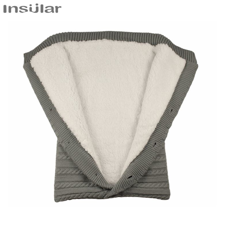 Sleeping Bags Warm Baby Bag Envelope Winter Kid Sleepsack Footmuff Stroller Knitted Sleep Sack born Knit Wool Swaddling Blanket 221024
