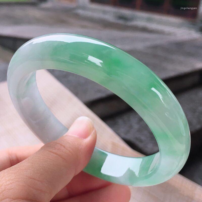 Bangle Natural Burmese Jade Light Green Bracelet Elegant Princess Jewelry Mom Girlfriend Bangles Accessories
Bangle Natural Burmese Jade Light Green Bracelet Elegant Princess Jewelry Mom Girlfriend Bangles Accessories
