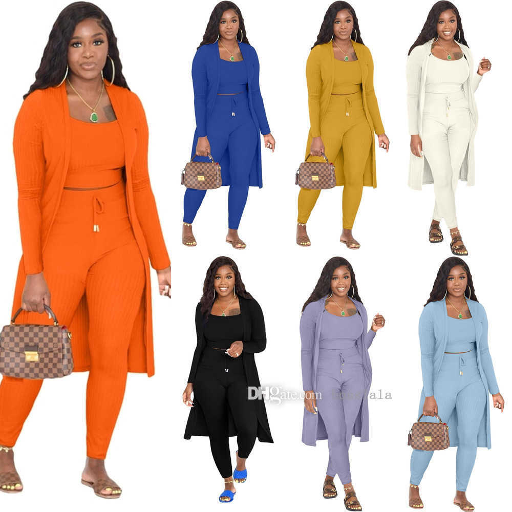 Autumn Leisure Pants Suit 3 Piece Set Women Tank Top Rib Knit Long Sleeve Cardigan Coat Cloak Outfit, 3# orange
Autumn Leisure Pants Suit 3 Piece Set Women Tank Top Rib Knit Long Sleeve Cardigan Coat Cloak Outfit, 3# orange
