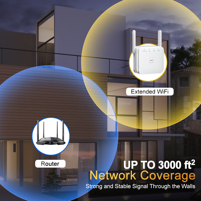 Routers 5Ghz Wireless WiFi Repeater 1200Mbps Router Wifi Booster 2.4G Long Range Extender 5G Wi-Fi Signal Amplifier 221019 - view 7