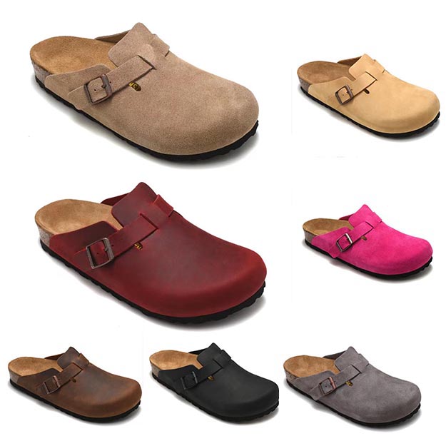 Designer Boston Slippers Cork Flat Slides Men Women Sandals Birkenstock Slide Platform Slipper Bag Head Pull Leather Flip Flop
Designer Boston Slippers Cork Flat Slides Men Women Sandals Birkenstock Slide Platform Slipper Bag Head Pull Leather Flip Flop