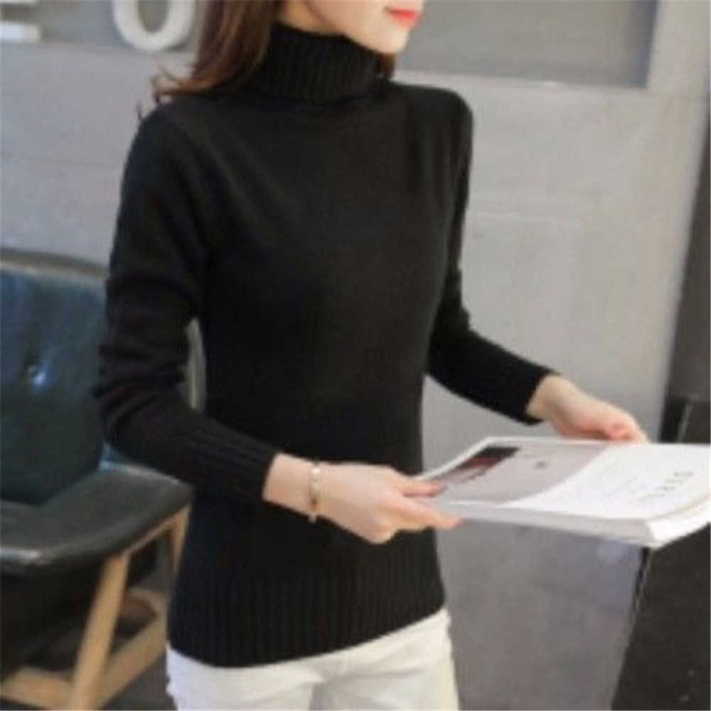 Women's Sweaters 2021 Autumn Winter Women Clothing Teenager Girls Sweaters Pull Femme Ladies Long Sleeve Tops Sweater Women Turtleneck Sweater Ju