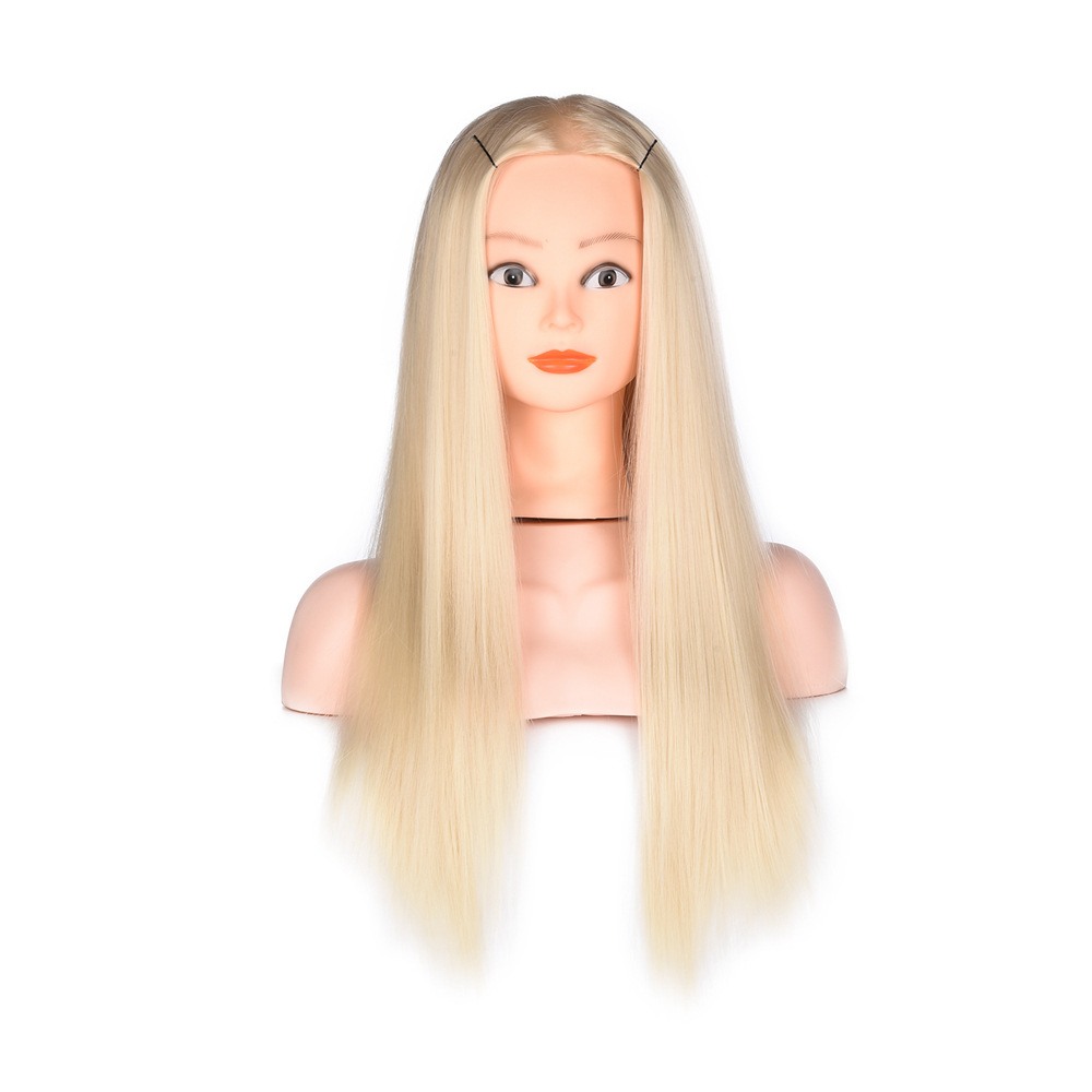 Wig Model Head up-Do Braided Hair Hair Practice Head Teaching Head Model Mannequin Hairdressing Hair Cutting Modeling Wigs for Teaching
