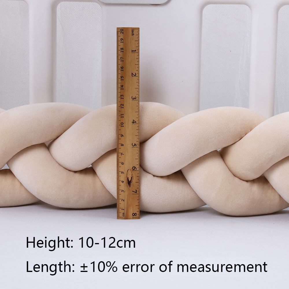 Bed Rails 1-4M Baby Bumper For Cribs Boy Girl side Protector Knotted Braided Pillow Cot Room Decor 221024